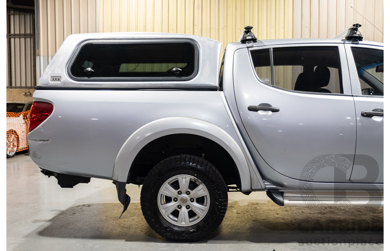 4/2011 Mitsubishi Triton GLX MN MY11 Double Cab Utility Silver Turbo Diesel 2.5L
