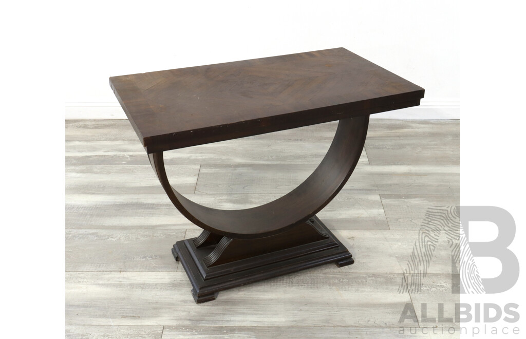 Art Deco MSide Table with Hoop Base