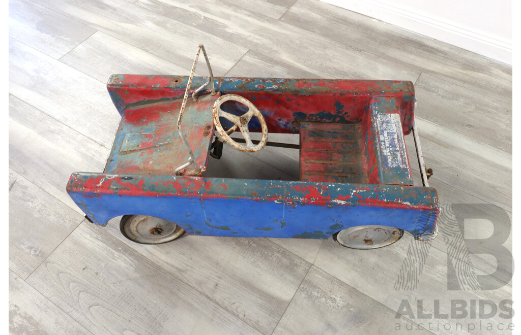 Vintage Pressed Tin Pedal Car