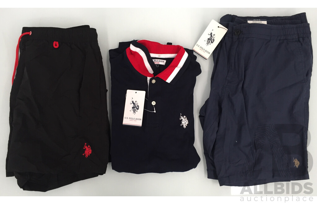 US Polo Men's Collared Shirt and Shorts - Lot of 4