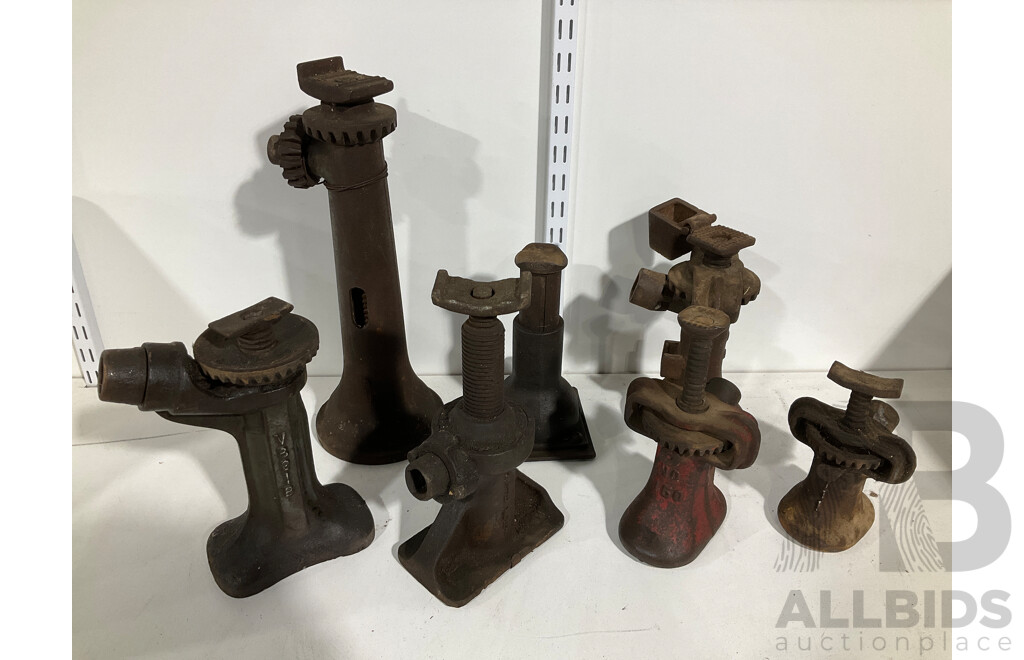 Collection of Six Vintage Car Jacks