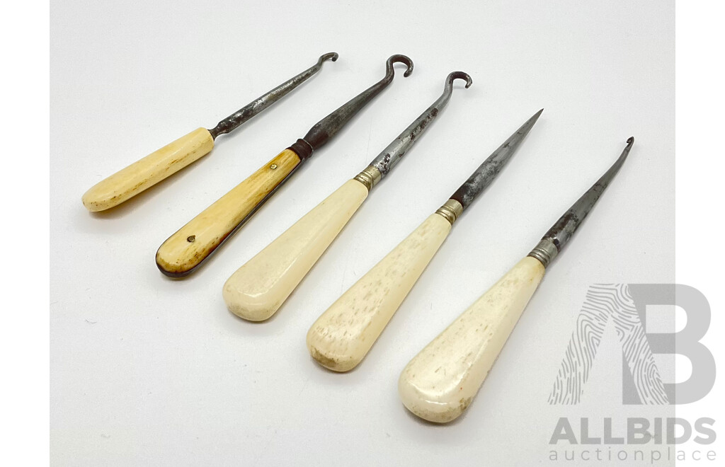 Vintage Sewing Tools with Bone Handles
