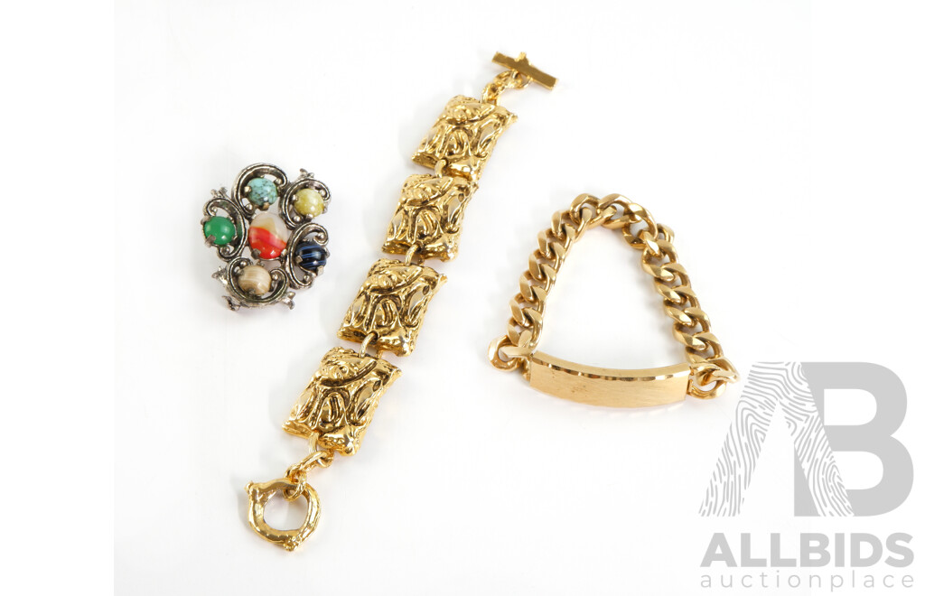 Collection of Jewellery Including  Speidel Bracelet and Miragle  Brooch