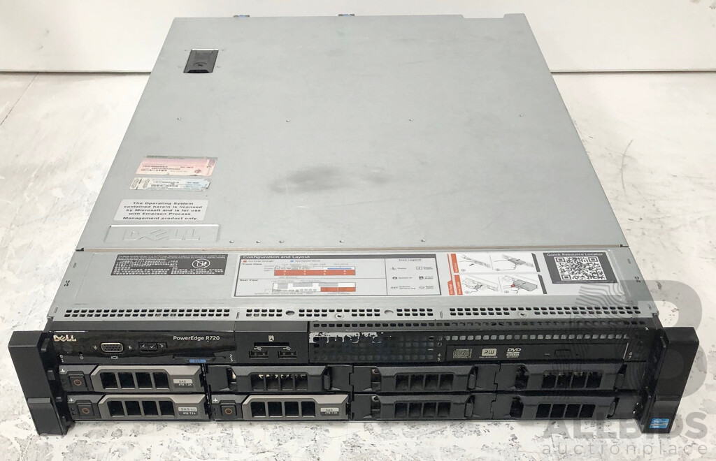 Dell PowerEdge R720 Dual Intel Xeon (E5-2620 0) 2.00GHz-2.50GHz 6-Core CPU 2RU Server w/ 64GB DDR3