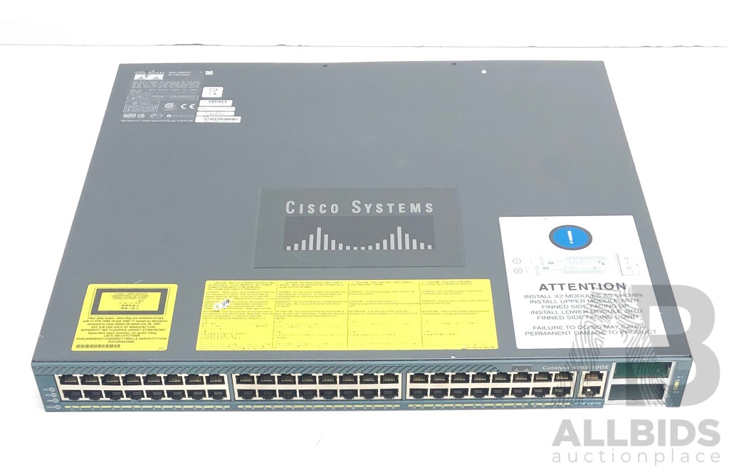 Cisco Catalyst (WS-C4948-10GE-S V07) 4948 10GE 48-Port Gigabit Ethernet Switch