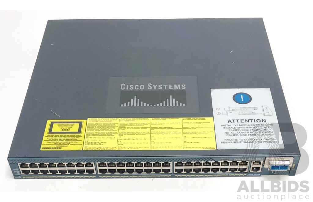Cisco Catalyst (WS-C4948-10GE-S V10) 4948 10GE 48-Port Gigabit Ethernet Switch