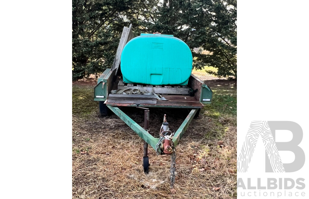 Tandem Axel Trailer with 1000L Rapidspray Water Tank