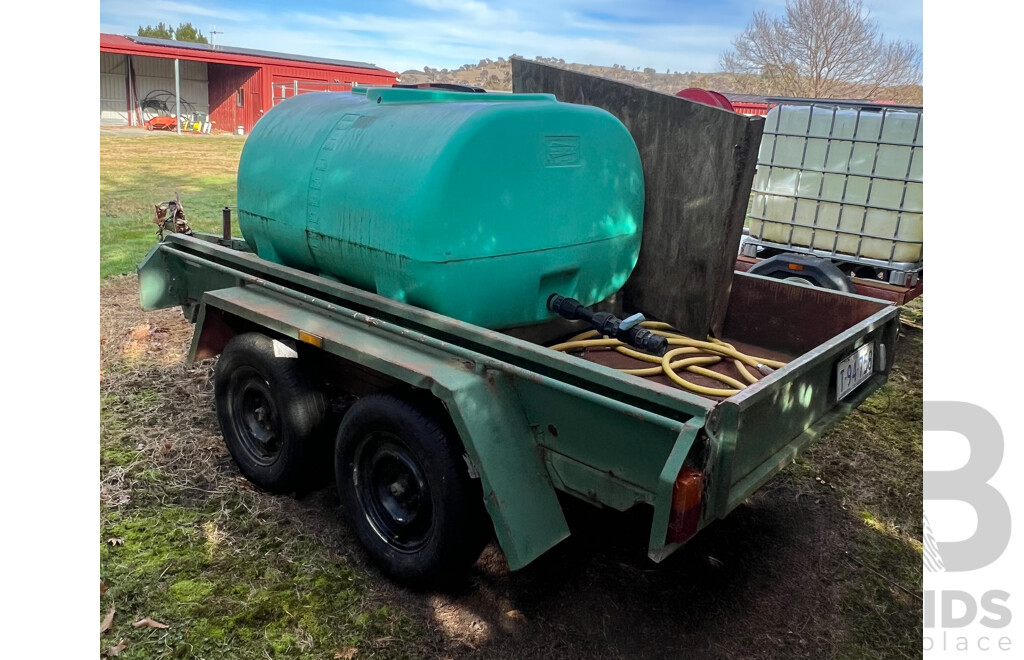 Tandem Axel Trailer with 1000L Rapidspray Water Tank