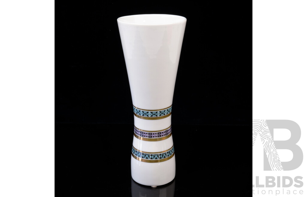 Retro Furstenburg German Porcelain Vase, 1968