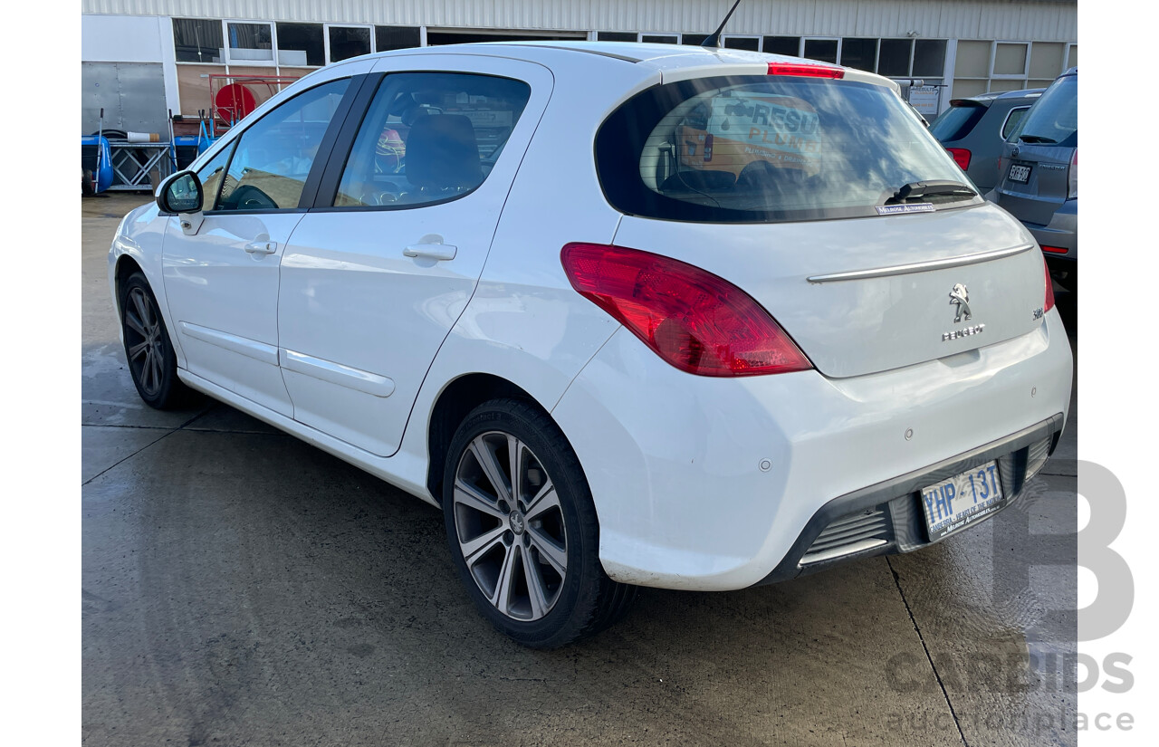 11/2011 Peugeot 308 XSE Turbo  5d Hatchback White 1.6L