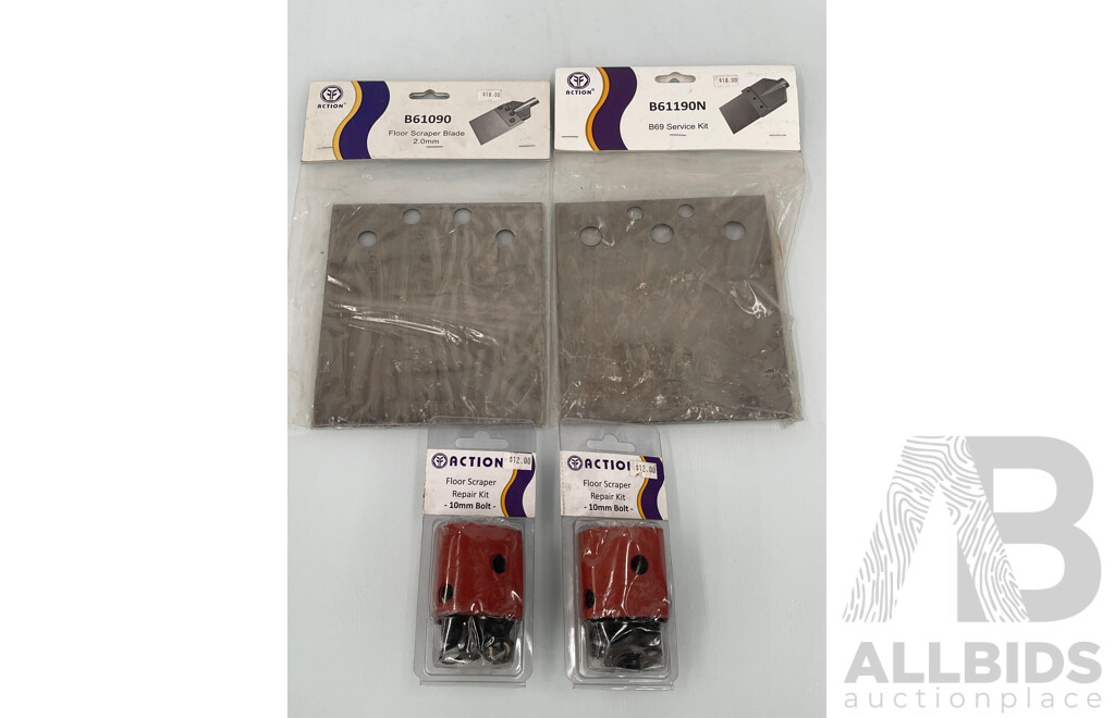 Action Floor Scraper Blades and Repair Kits - Brand New