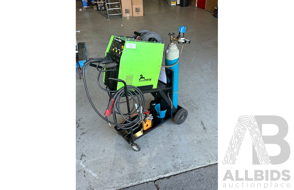 Mig150 Welder Mag Mate with Trolley