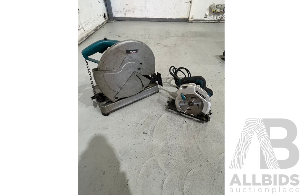 Makita 2414NB 14 Inch Cut of Saw & Makita H57000 Circular Saw