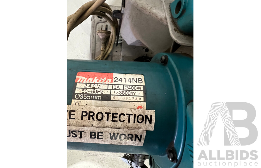 Makita 2414NB 14 Inch Cut of Saw & Makita H57000 Circular Saw