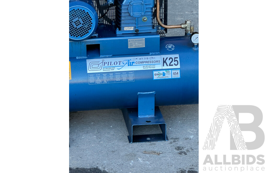 Pilot Air Compressor K25 454 Litres  3 Phase