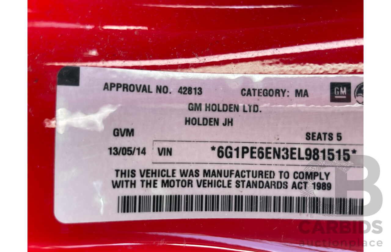 5/2014 Holden Cruze SRi Z-Series JH MY14 5d Hatchback Red 1.6L