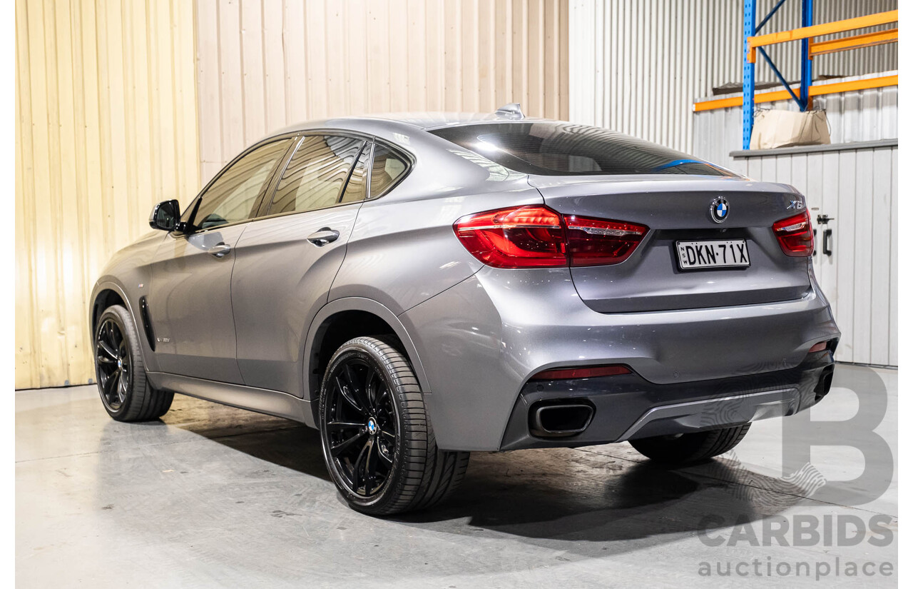 11/2016 BMW X6 Xdrive 30d M-Sport Package (AWD) F16  4d Coupe Space Grey Metallic Turbo Diesel 3.0L