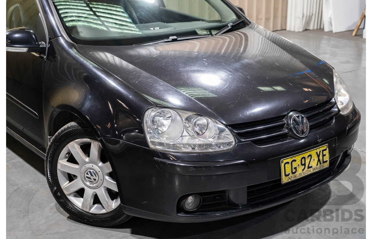 3/2006 Volkswagen Golf 2.0 FSI Sportline 1K 5d Hatchback Black 2.0L