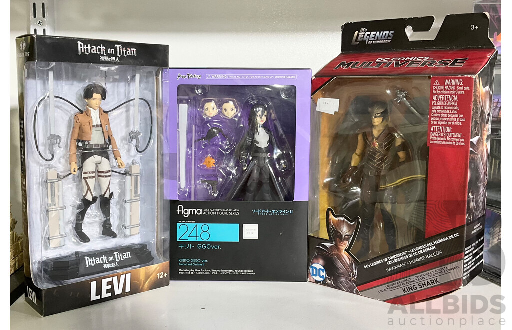 Three Collectable Figures Inlcuding Attack on Titan, DC's Legends of Tomorrow and Figma