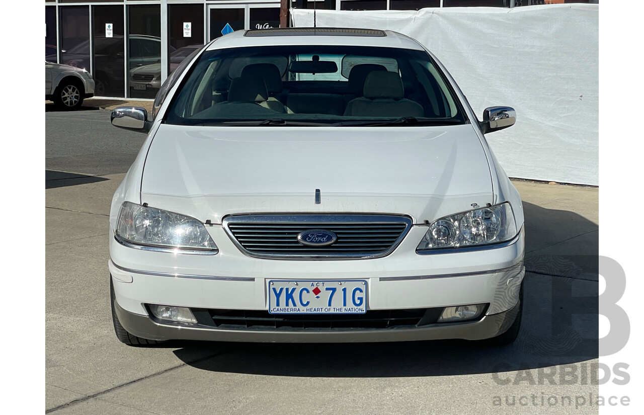 4/2006 Ford Fairlane GHIA BF 4d Sedan White 4.0L