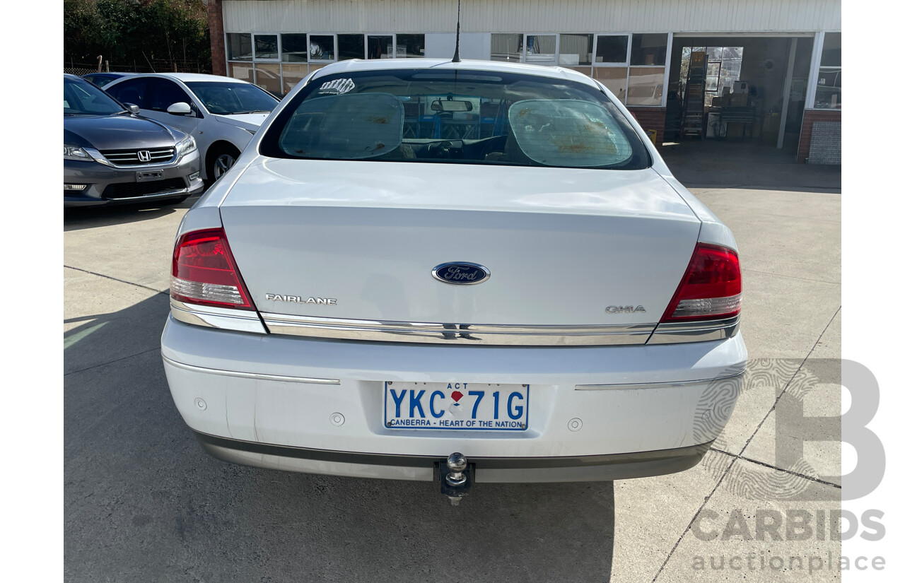 4/2006 Ford Fairlane GHIA BF 4d Sedan White 4.0L