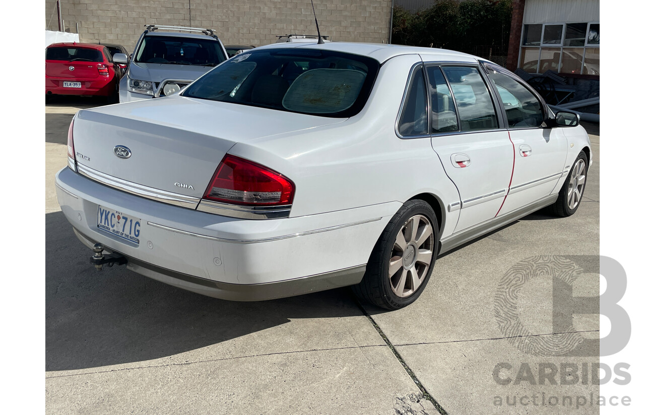 4/2006 Ford Fairlane GHIA BF 4d Sedan White 4.0L