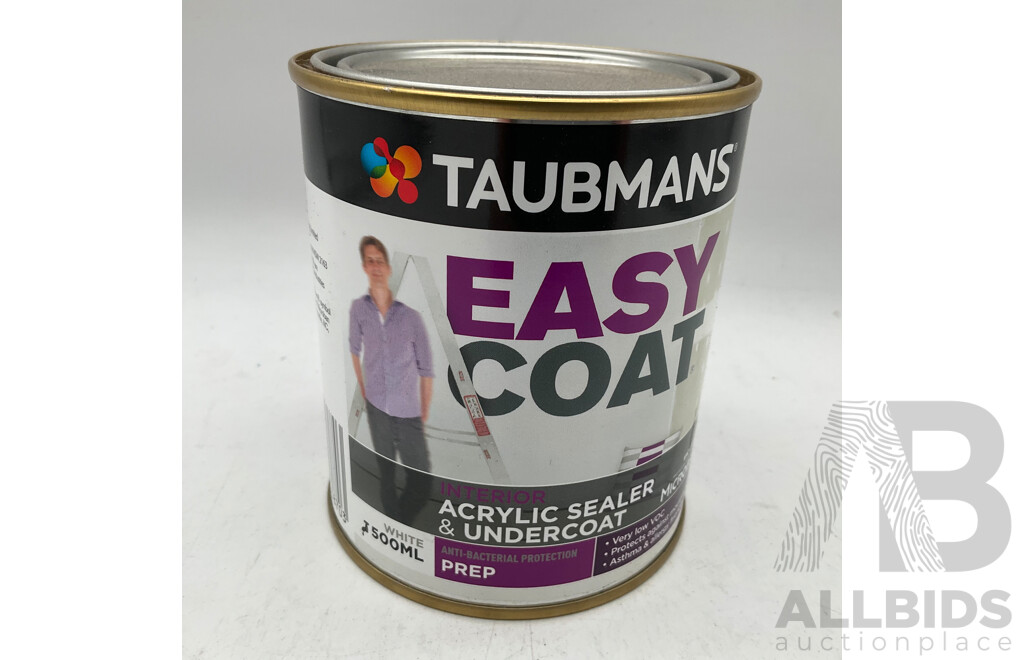 TAUBMANS Easy Coat PREP White for Interior Acrylic Sealer & Undercoat 500ml - Lot of 24 - Estimated Total ORP $710.00