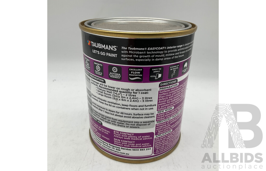 TAUBMANS Easy Coat PREP White for Interior Acrylic Sealer & Undercoat 500ml - Lot of 24 - Estimated Total ORP $710.00