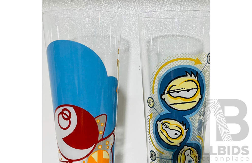 Collection of Six Ritzenhoff Beer Glasses Designed by Diverse Artists