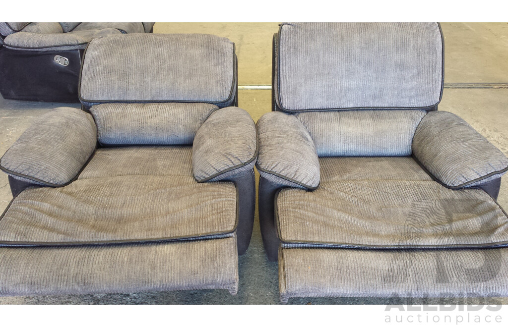 Bourbon Fabric Modular Recliner Lounge Suite