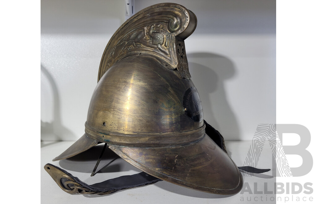 Reproduction NSW Massey Shaw 1898 Brass Fire Helmet