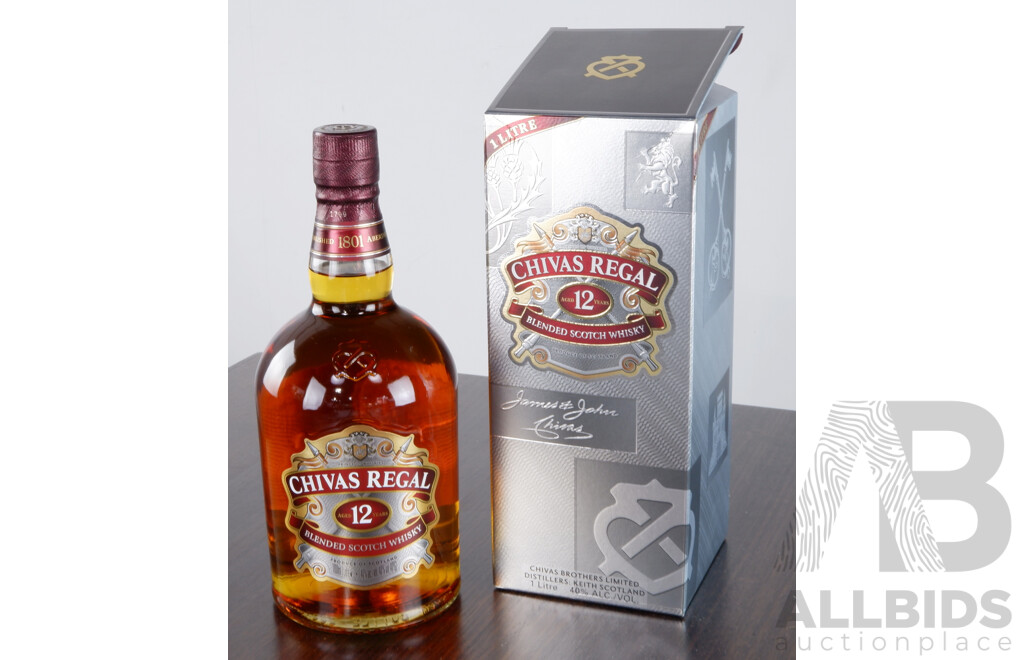 Chivas Regal Blended Scotch Whisky 1 Litre Bottle in Presentation Box