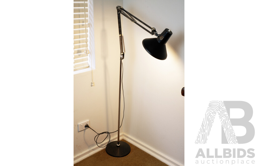 Vintage Luxo Black Standard Lamp