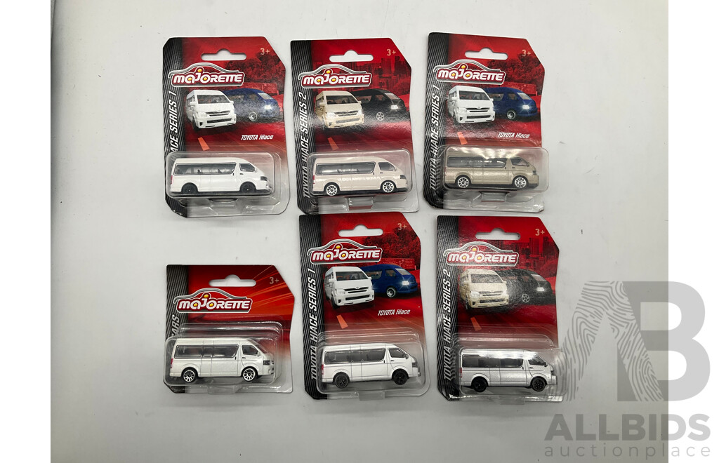 MAJORETTE Toyota Hiace Series 1,2 & Street Car Model Car - Lot of 6