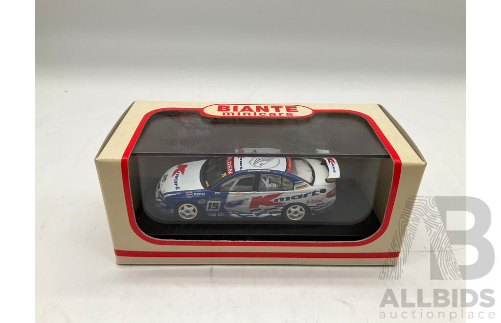 BIANTE Minicars VX Commodore Kmart Racing Team & VK Commodore Group3 Alpine White - Lot of 2