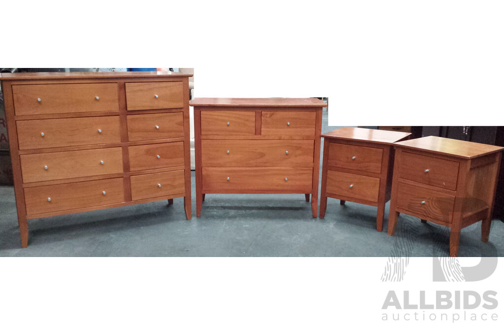 Two Chests of Drawers and Two Bedside Tables