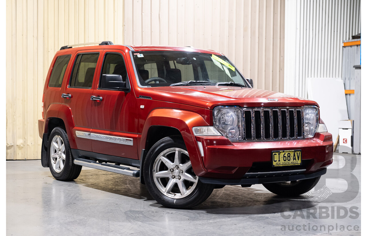 2/2009 Jeep Cherokee Limited (4x4) CRD KK 4d Wagon Metallic Red Turbo Diesel 2.8L