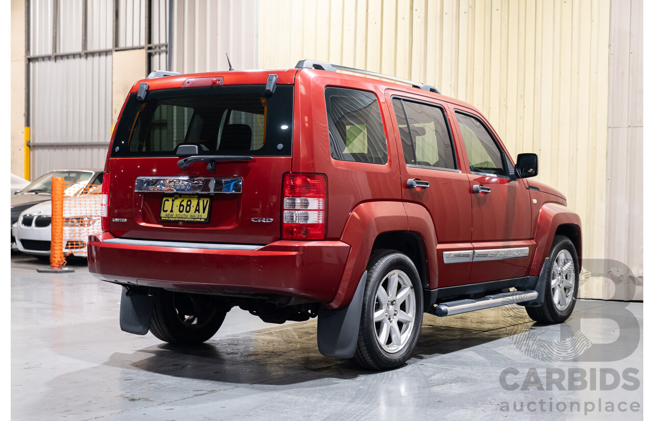 2/2009 Jeep Cherokee Limited (4x4) CRD KK 4d Wagon Metallic Red Turbo Diesel 2.8L