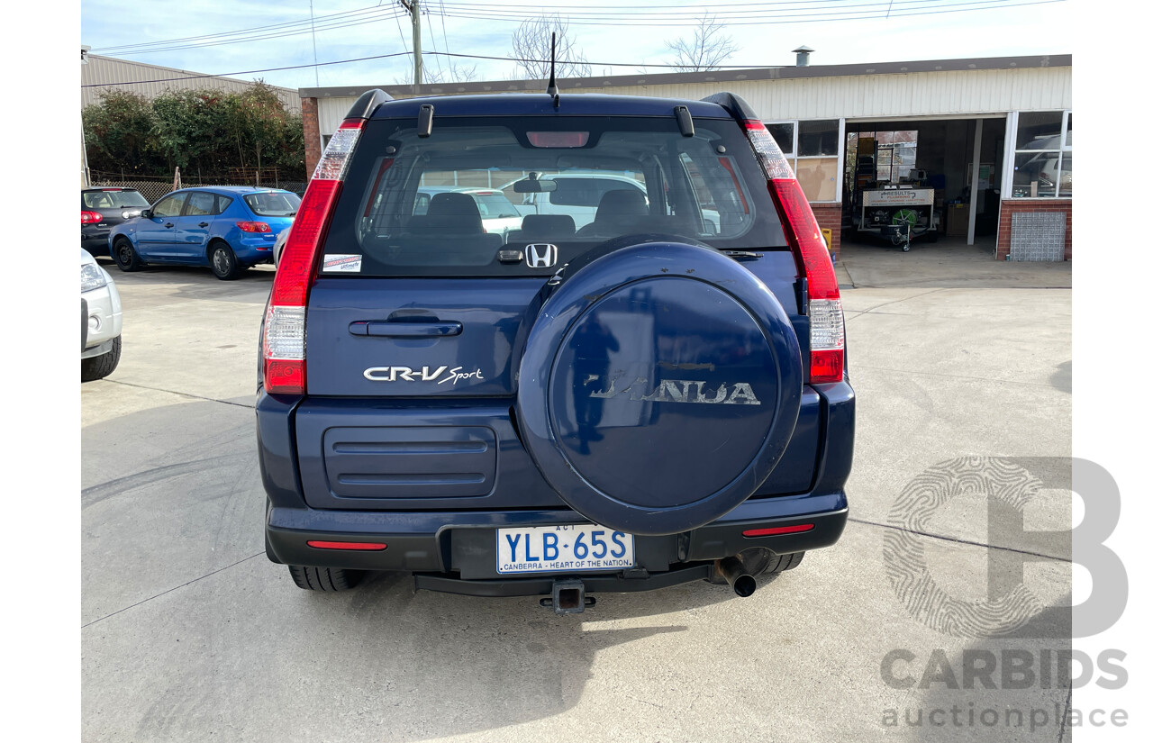 2/2005 Honda CRV (4x4) Sport 2005 UPGRADE 4d Wagon Blue 2.4L