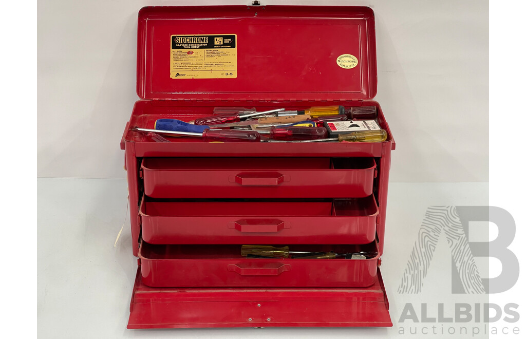 Sidchrome Tool Chest with Assorted Tools