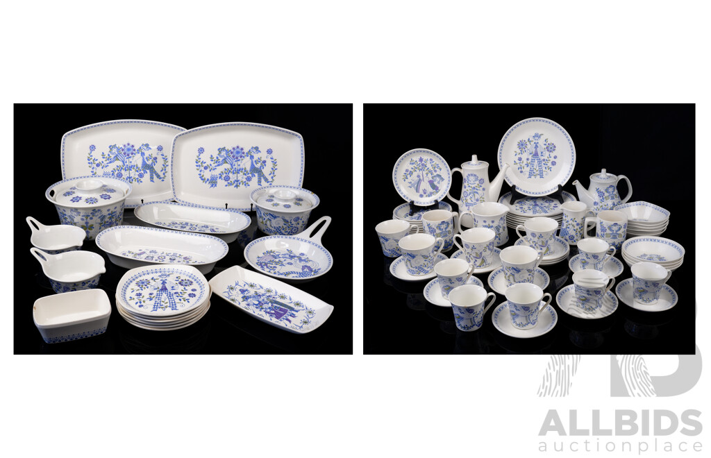 Fantastic Retro Norwegian Turi Design Lotti 73 Piece Dinner Service