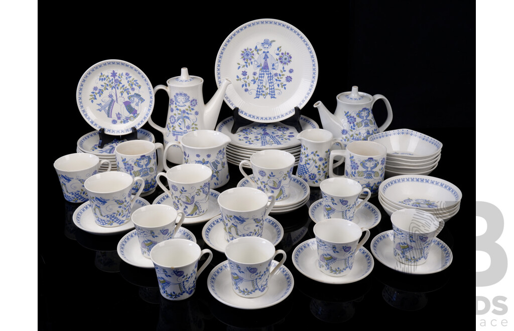 Fantastic Retro Norwegian Turi Design Lotti 73 Piece Dinner Service