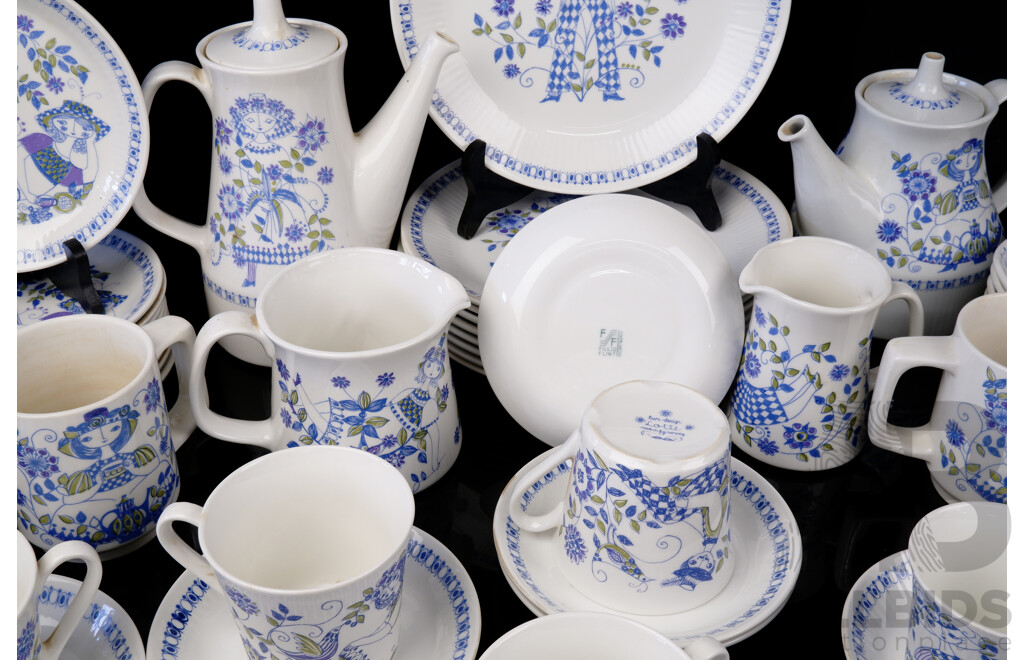 Fantastic Retro Norwegian Turi Design Lotti 73 Piece Dinner Service
