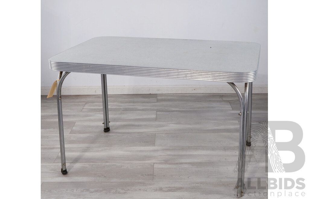 Art Deco Chrome Based Dining Table