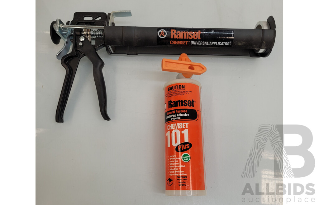 Ramset ChemSet Universal Applicator and ChemSet 101 Plus (380ml) - Lot of 2