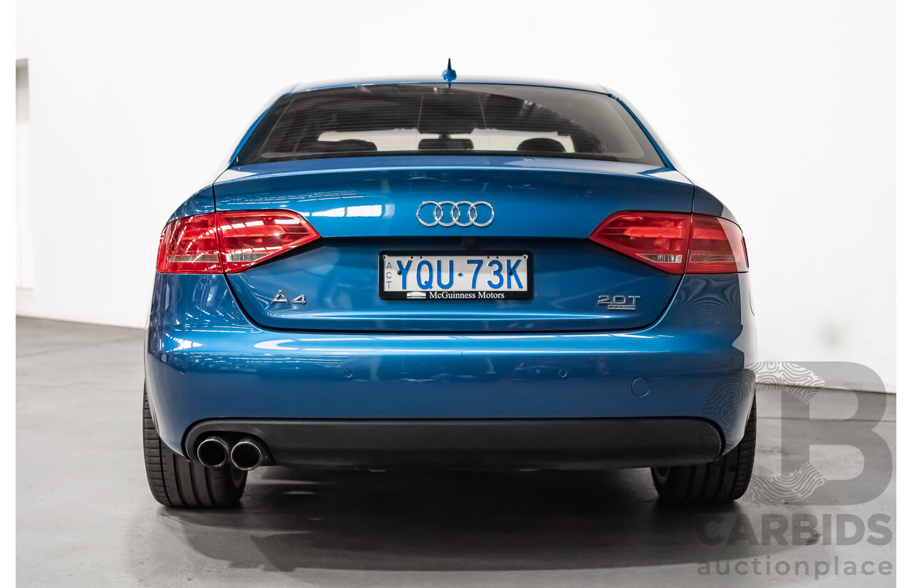 6/2009 Audi A4 2.0 TFSI Quattro B8 (8K) 4d Sedan Blue 2.0L Turbo