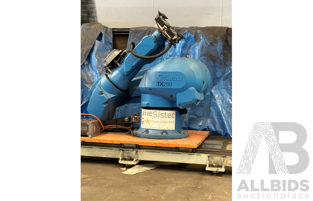 "2010 LAG GBS R 100-3000"  100Ton Press Brake with 6 Axis Staubli TX200 Robot