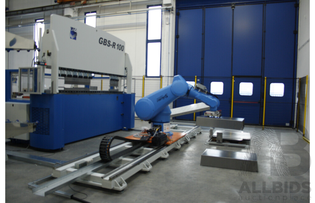 "2010 LAG GBS R 100-3000"  100Ton Press Brake with 6 Axis Staubli TX200 Robot