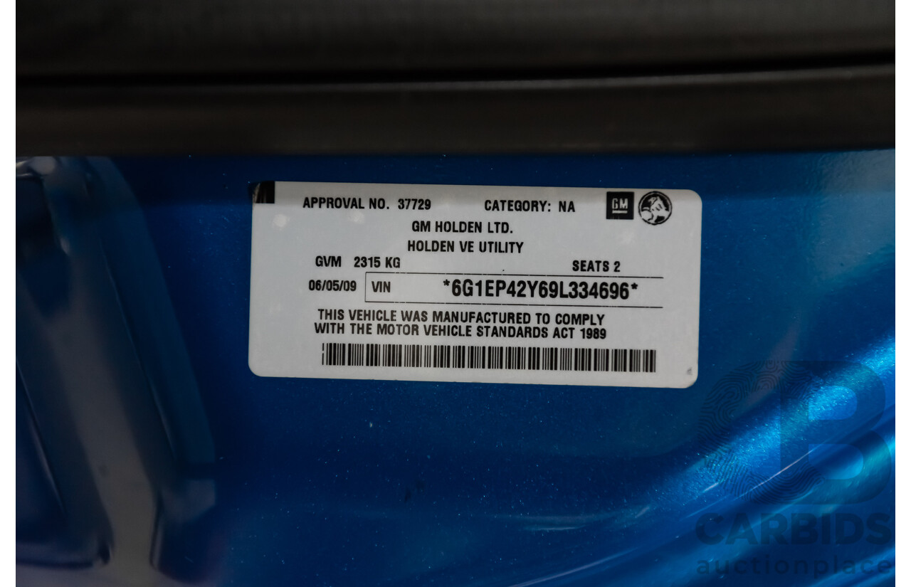 5/2009 Holden Commodore SS-V SE VE MY10 Utility Blue 6.0L V8