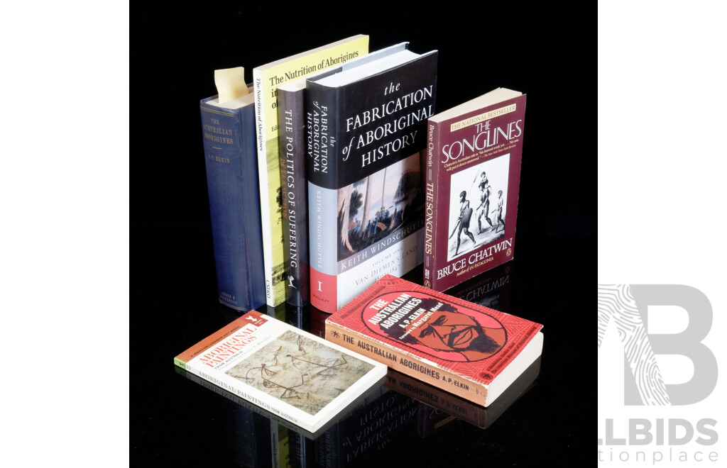 Collection Seven Books Relating to Australian First Nations Peoples Including First Edition A P Elkin The Australian Aborigines, Hardcover, 1938 and More